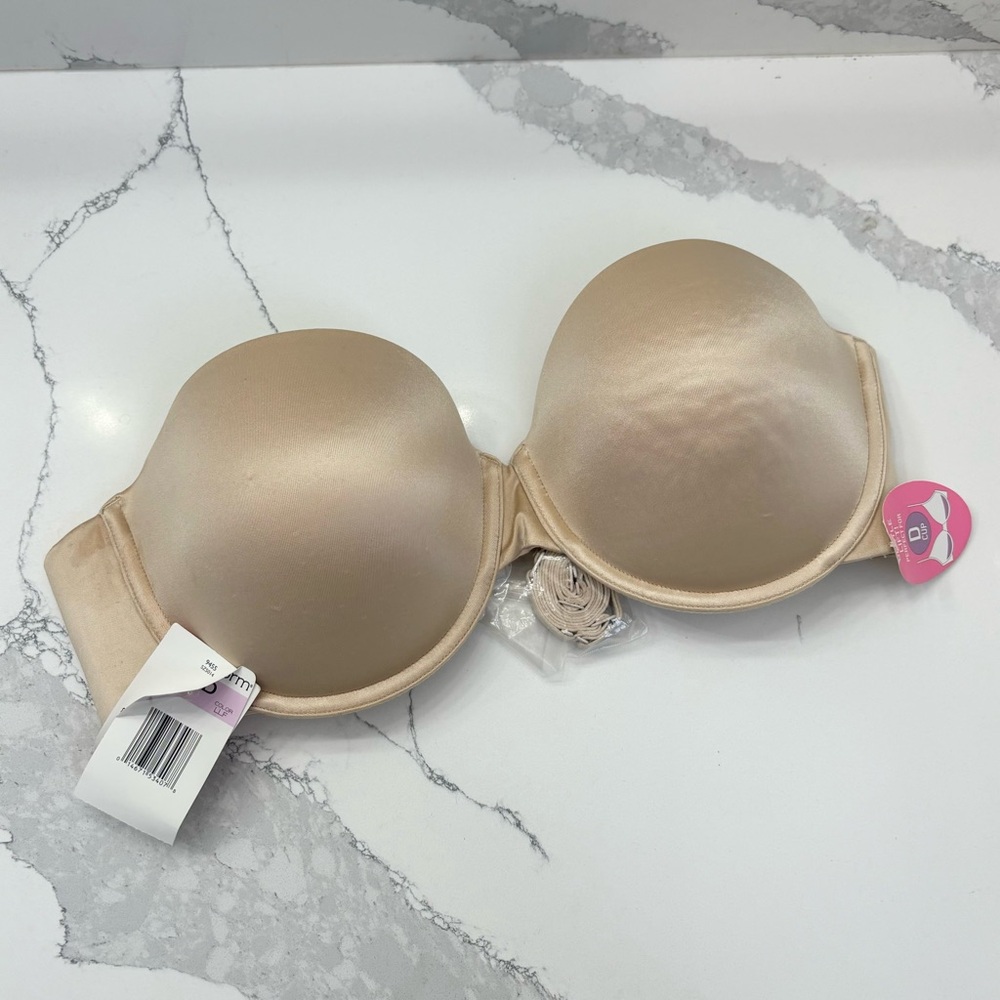 38D Maidenform 09455 Custom Lift Strapless Bra Convertible Straps Latte - Picture 2 of 8